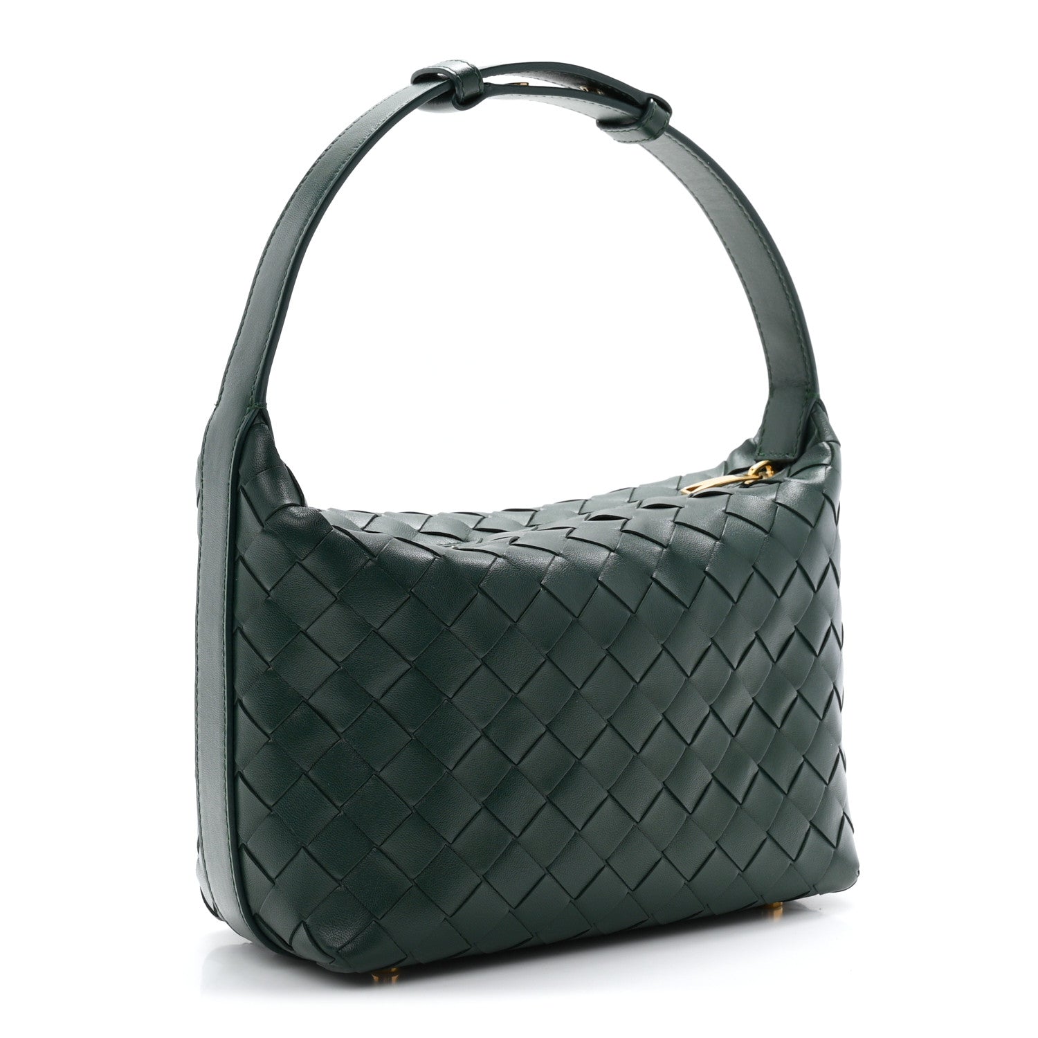 Calfskin Intrecciato Mini Wallace Emerald Green