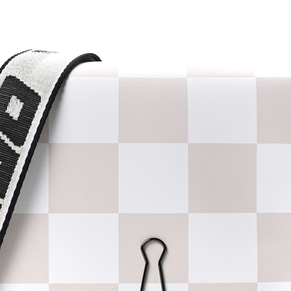 Calfskin Figures of Speech Binder Clip Bag White Beige