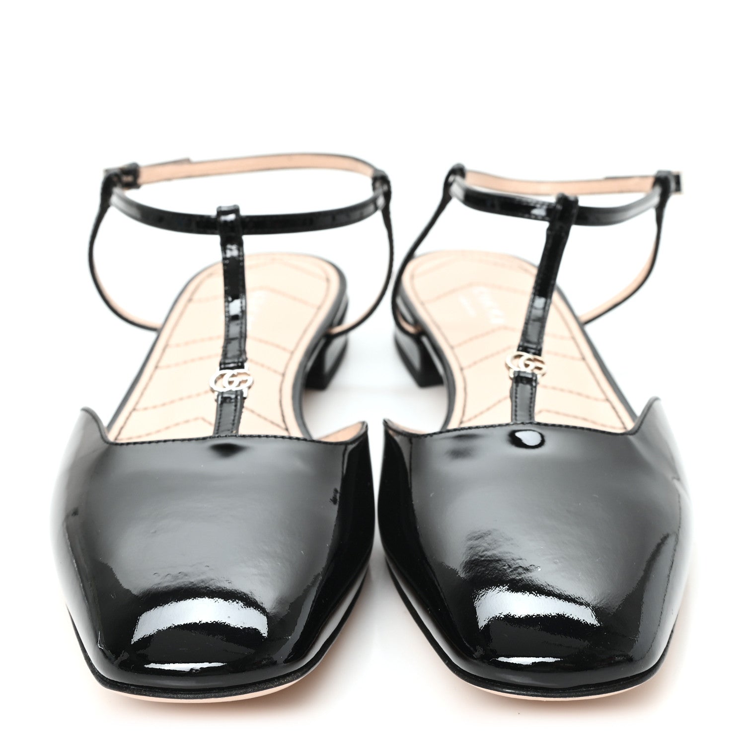 Vernice Crystal Double G Ballet Flat 40 Black