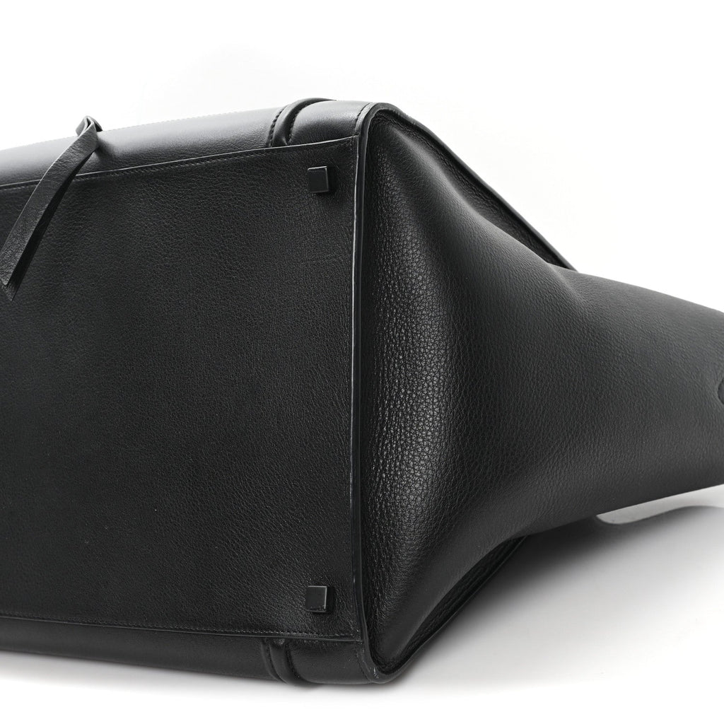 Grained Calfskin Medium Phantom Luggage Black