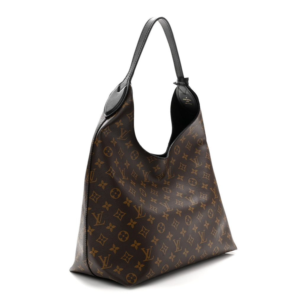 Monogram Flower Hobo Black
