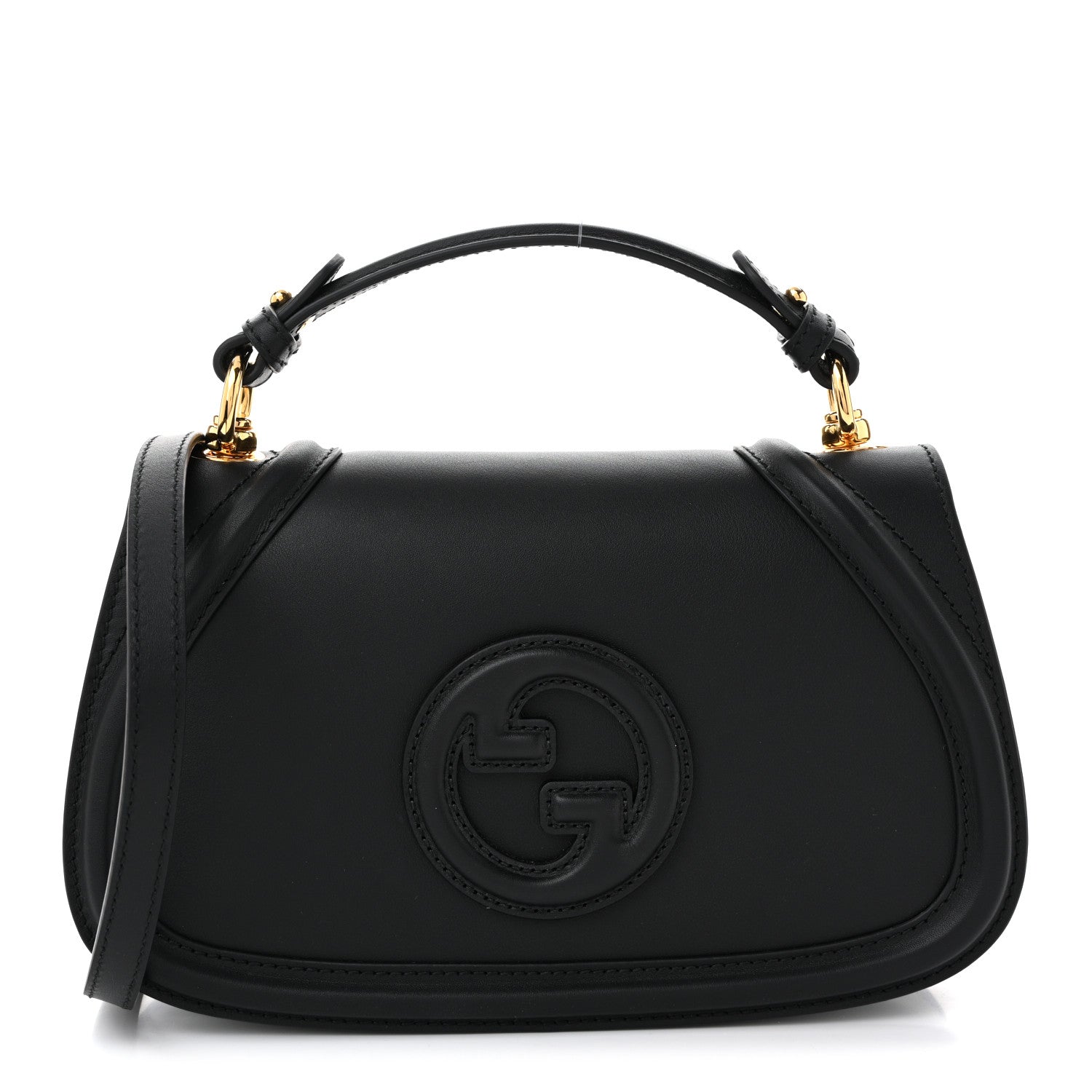 Roxy Calfskin Medium Blondie Top Handle Bag Black