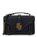 French Calfskin Intrecciato City Knot Bag Sapphire