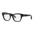 Roberto Cavalli Eyeglasses Rectangle Full Rim, Shiny Black Frame and Clear Demo Lenses Lens VRC025V0700