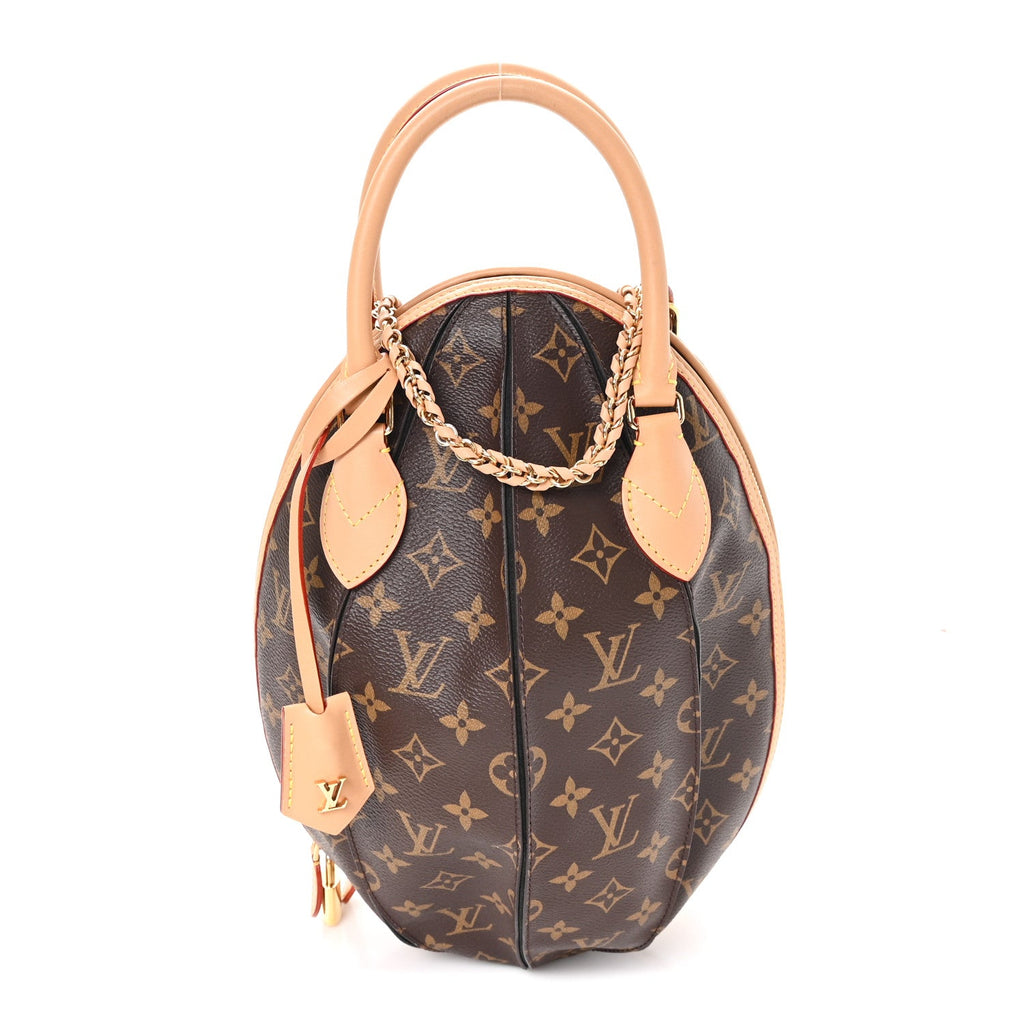Monogram Braided Egg Bag Black