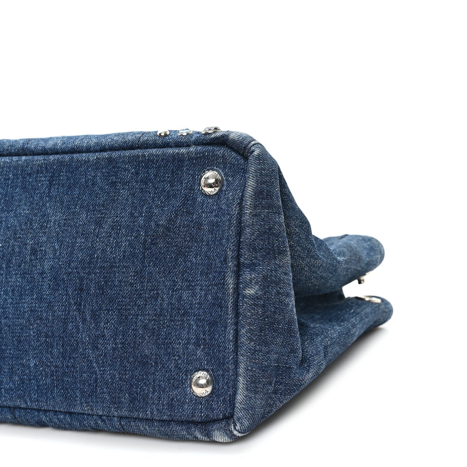 Canapa Denim Crystal Studded Tote Blue
