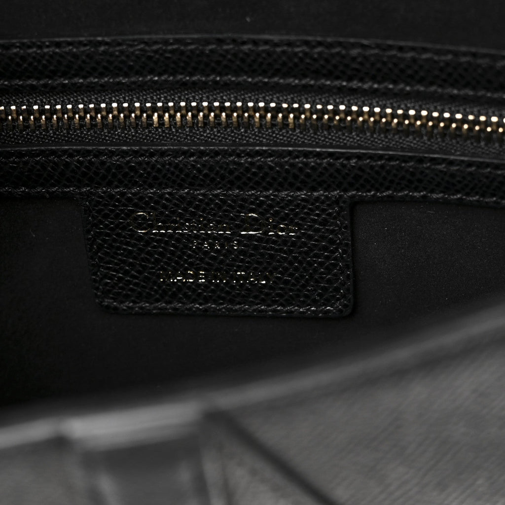 Grained Calfskin Saddle Bag Black