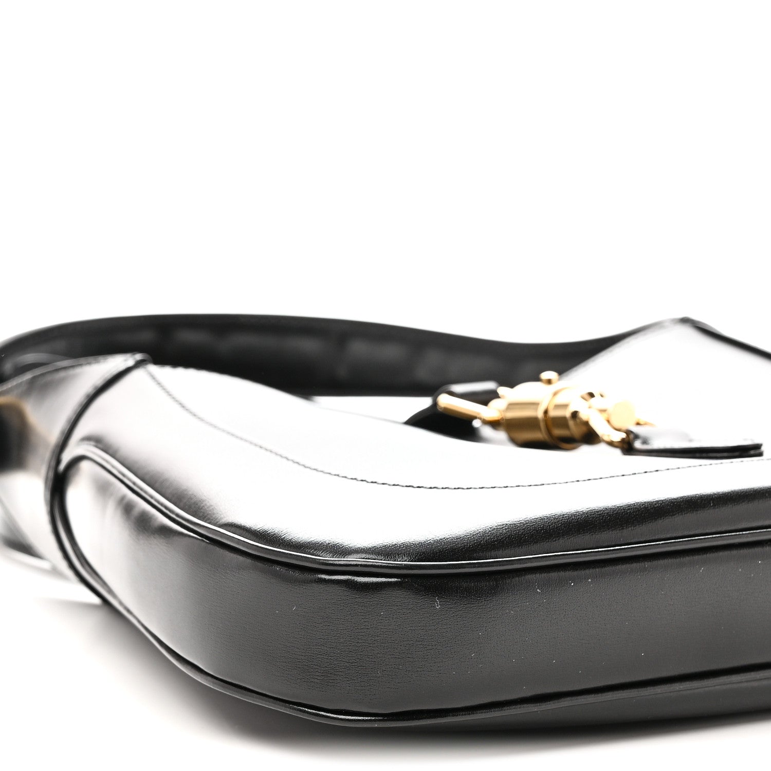 Boarded Dyana Lux Calfskin Small Jackie 1961 Hobo Black