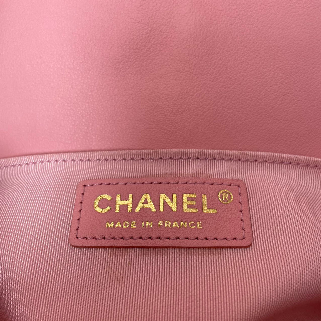 Chanel Medium Boy Flap Lambskin Pink 2018