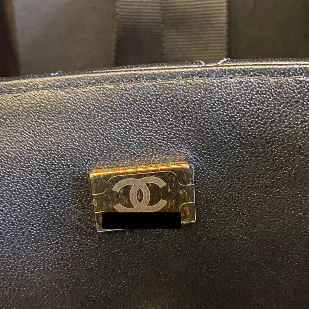 Chanel 21K Top Handle Mini Rectangular Flap Bag Black