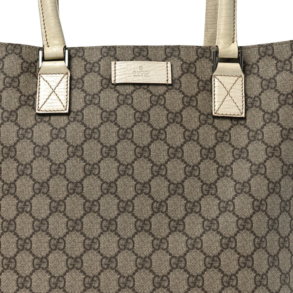 GG Plus Monogram Small Vertical Tote Off White
