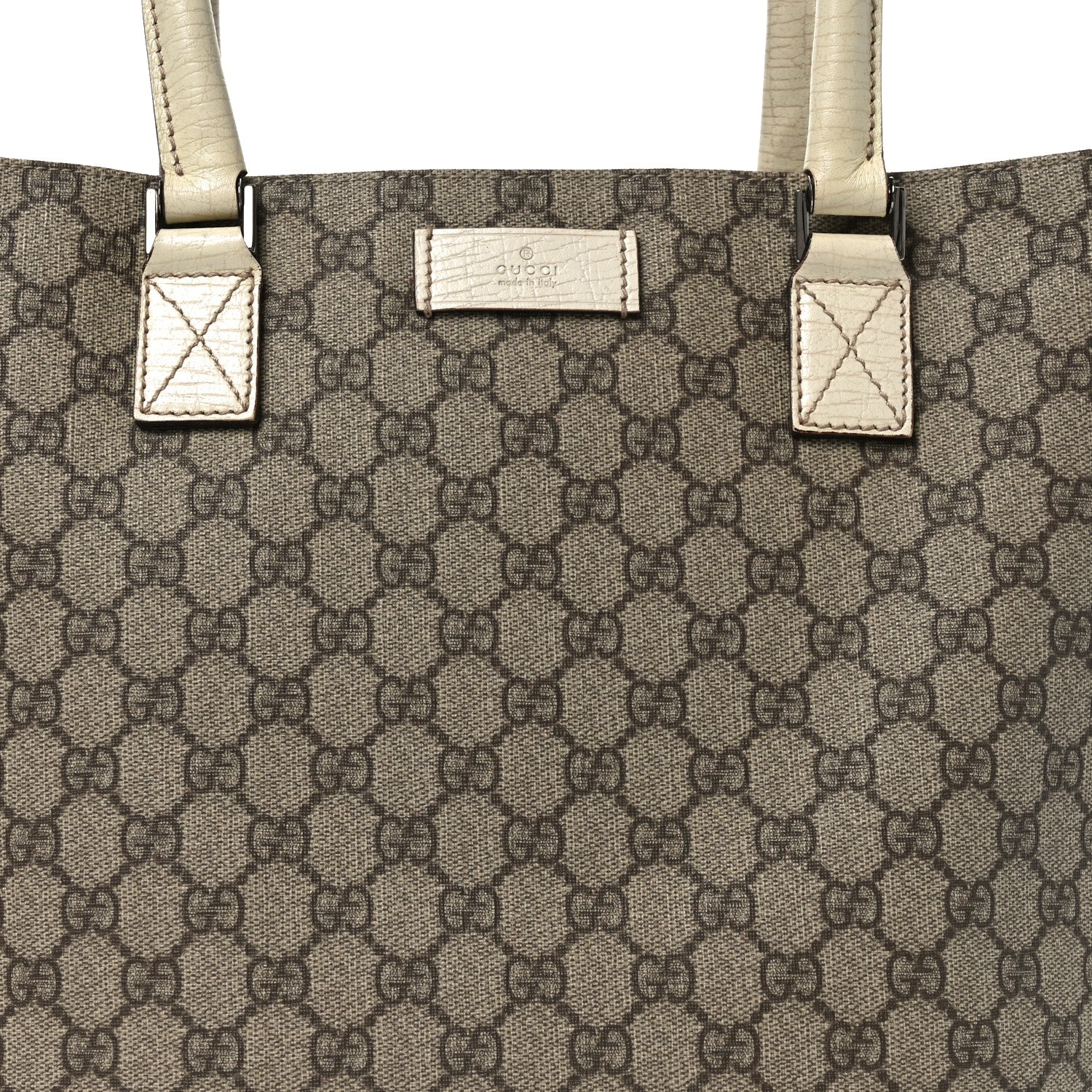 GG Plus Monogram Small Vertical Tote Off White
