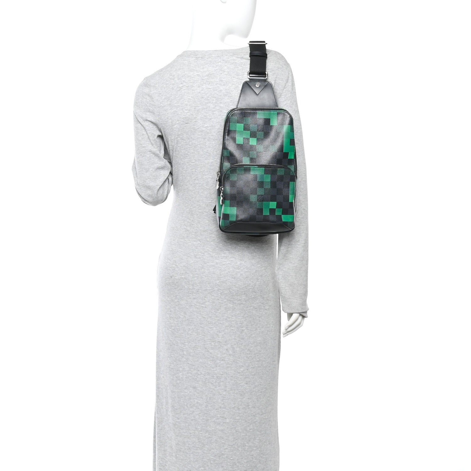 Damier Graphite Pixel Avenue Sling Backpack Vert