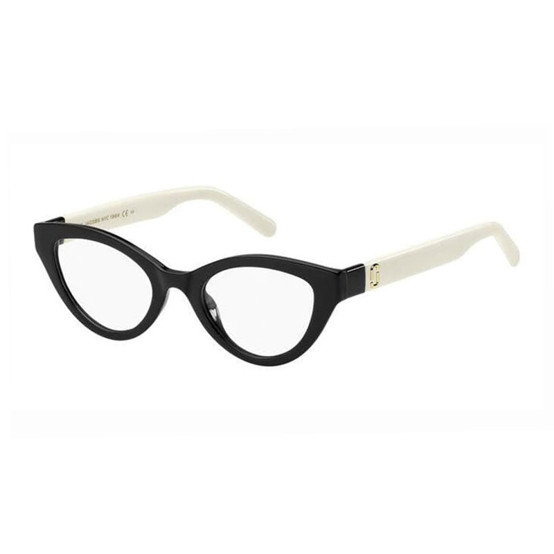 Marc Jacobs Eyeglasses Cat Eye Full Rim, Grey/Black Frame and Clear Demo Lenses Lens MARC6510R6S00
