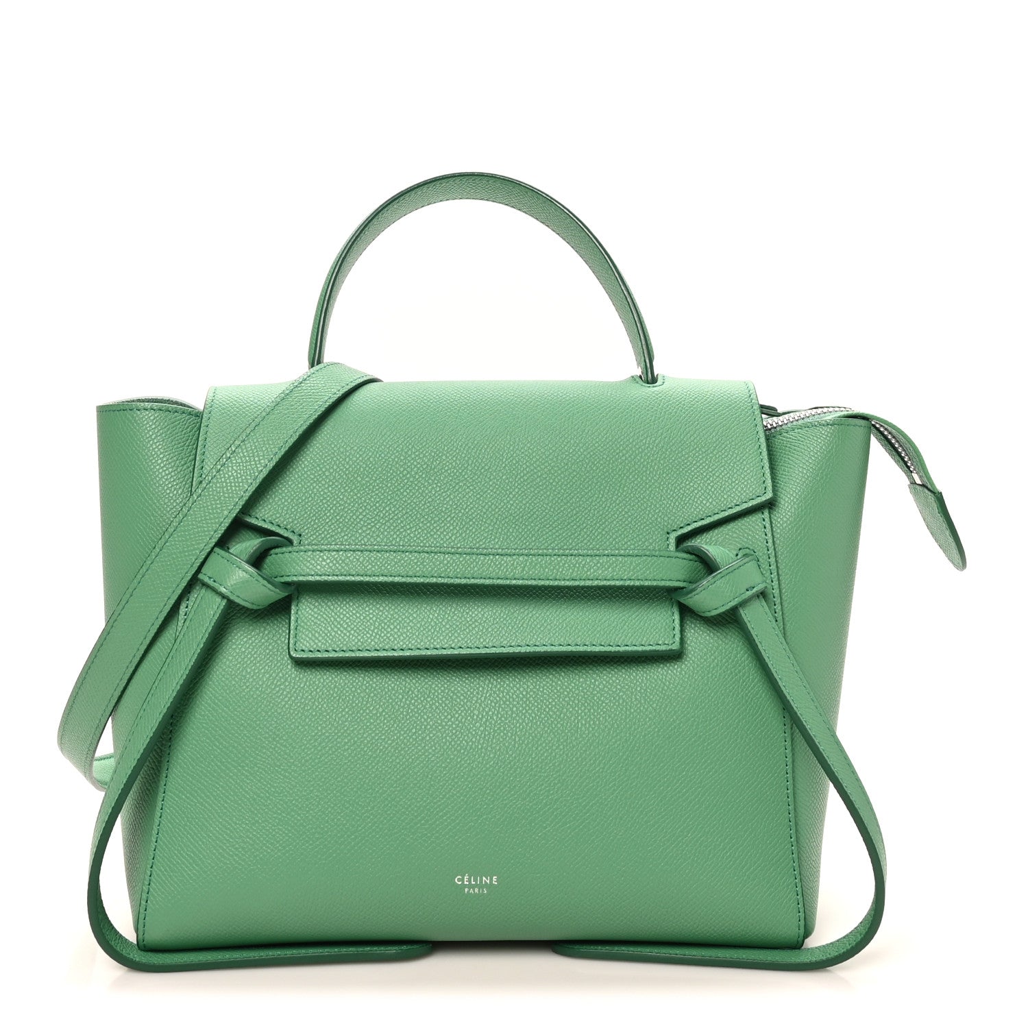 Grained Calfskin Micro Belt Bag Pop Green