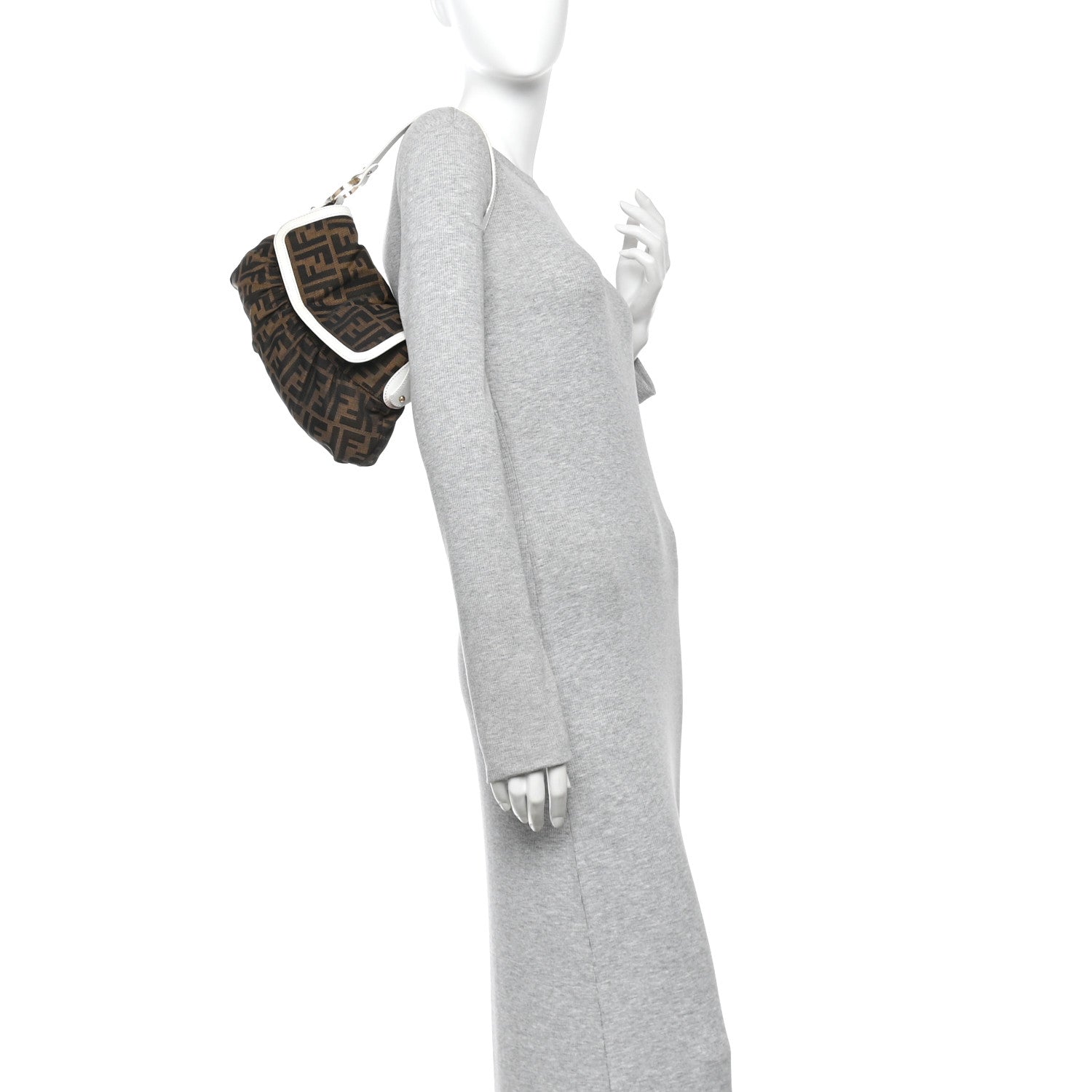 Zucca Cuoio Lucido Small Chef Shoulder Bag Tobacco White