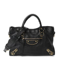 Chevre Gold Metallic Edge Hardware City Black