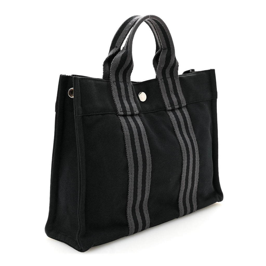Canvas Herline PM Tote Black