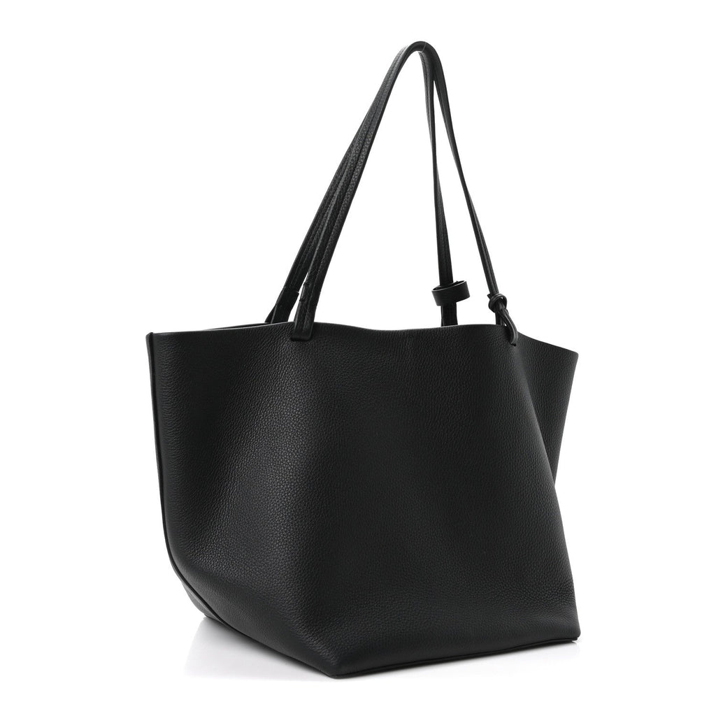 Grained Calfskin Park Tote Three Black