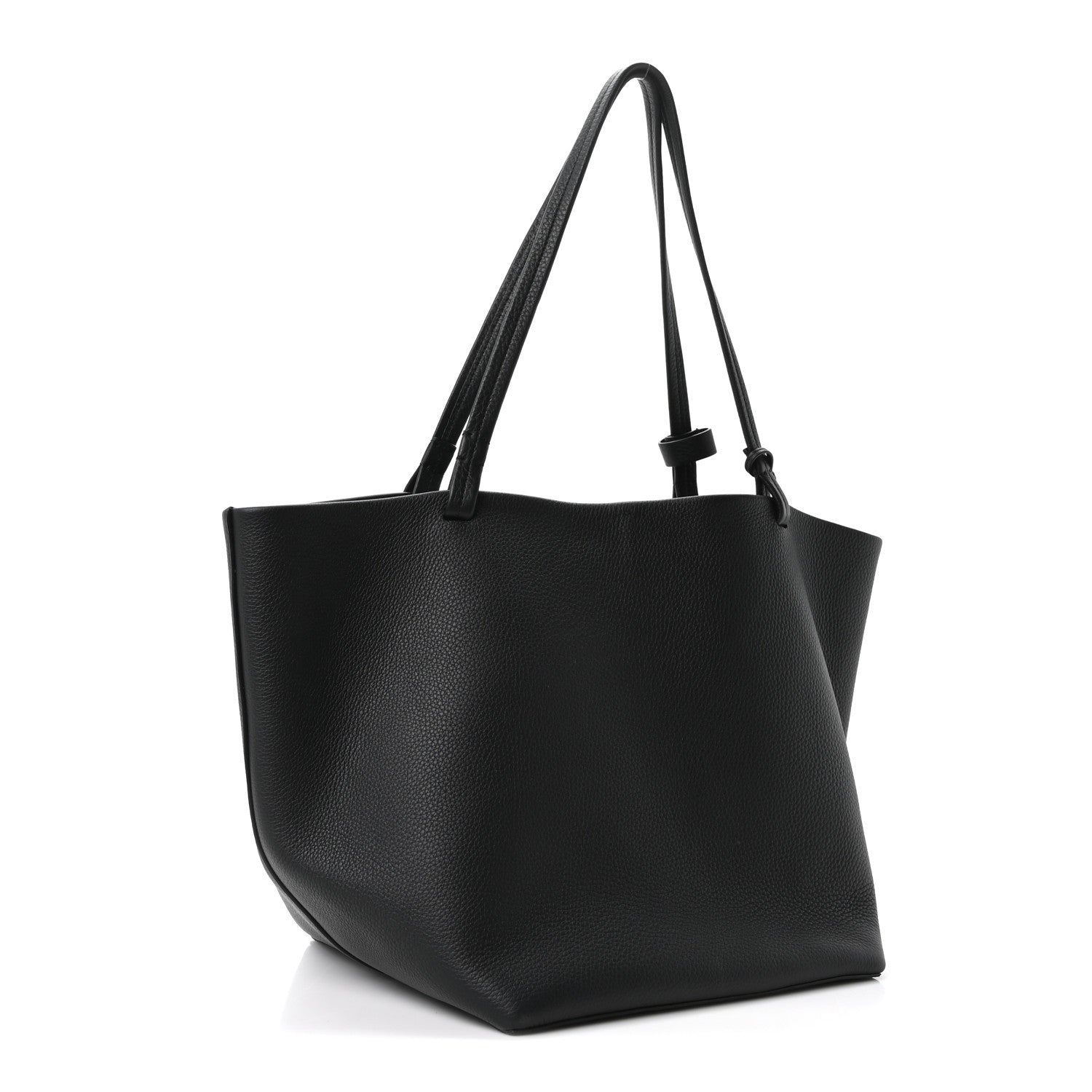 Grained Calfskin Park Tote Three Black