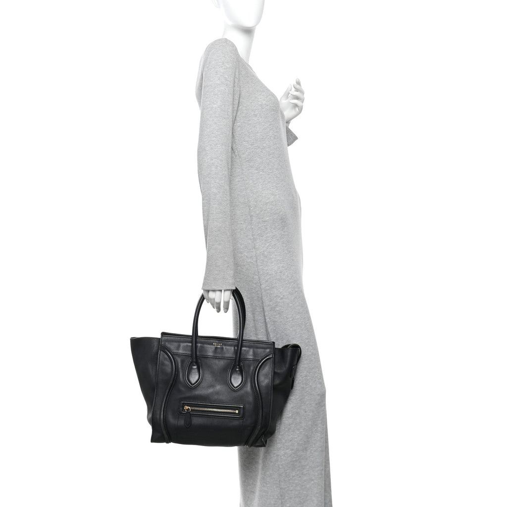 Smooth Calfskin Mini Luggage Black