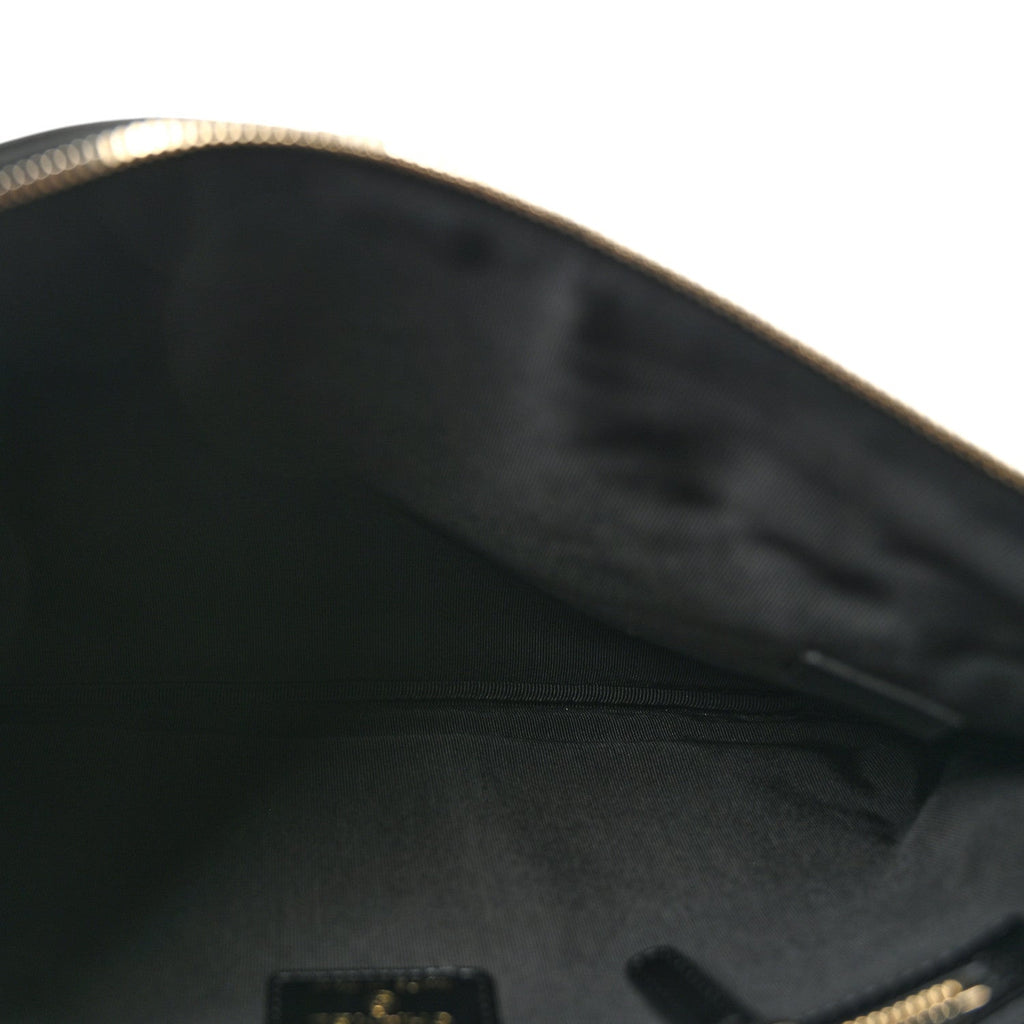 Caviar Quilted Medium Boy Cosmetic Case Black