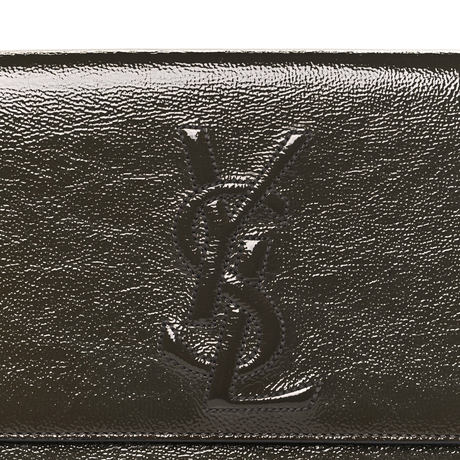 Textured Patent Monogram Large Belle De Jour Green