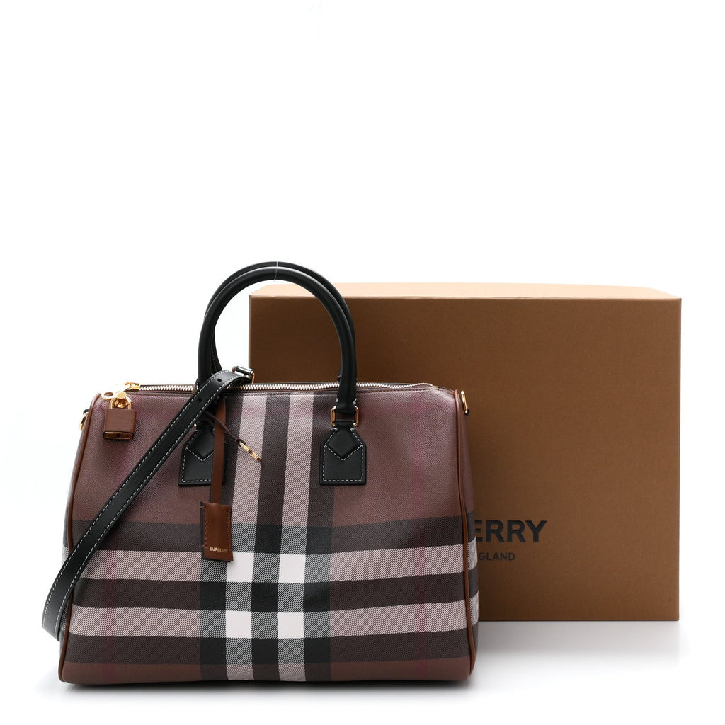 E-canvas Check Bowling Bag Dark Birch Brown