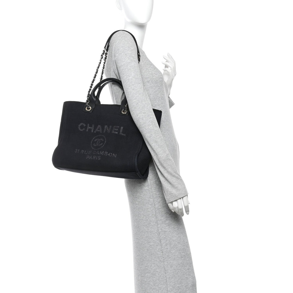 Mixed Fibers Small Deauville Tote Black