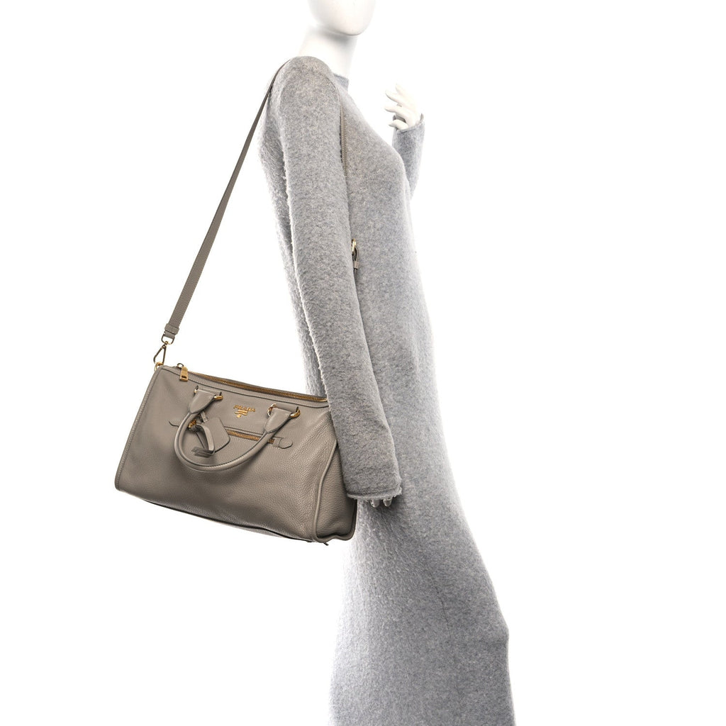 Vitello Daino Shopping Satchel Pomice