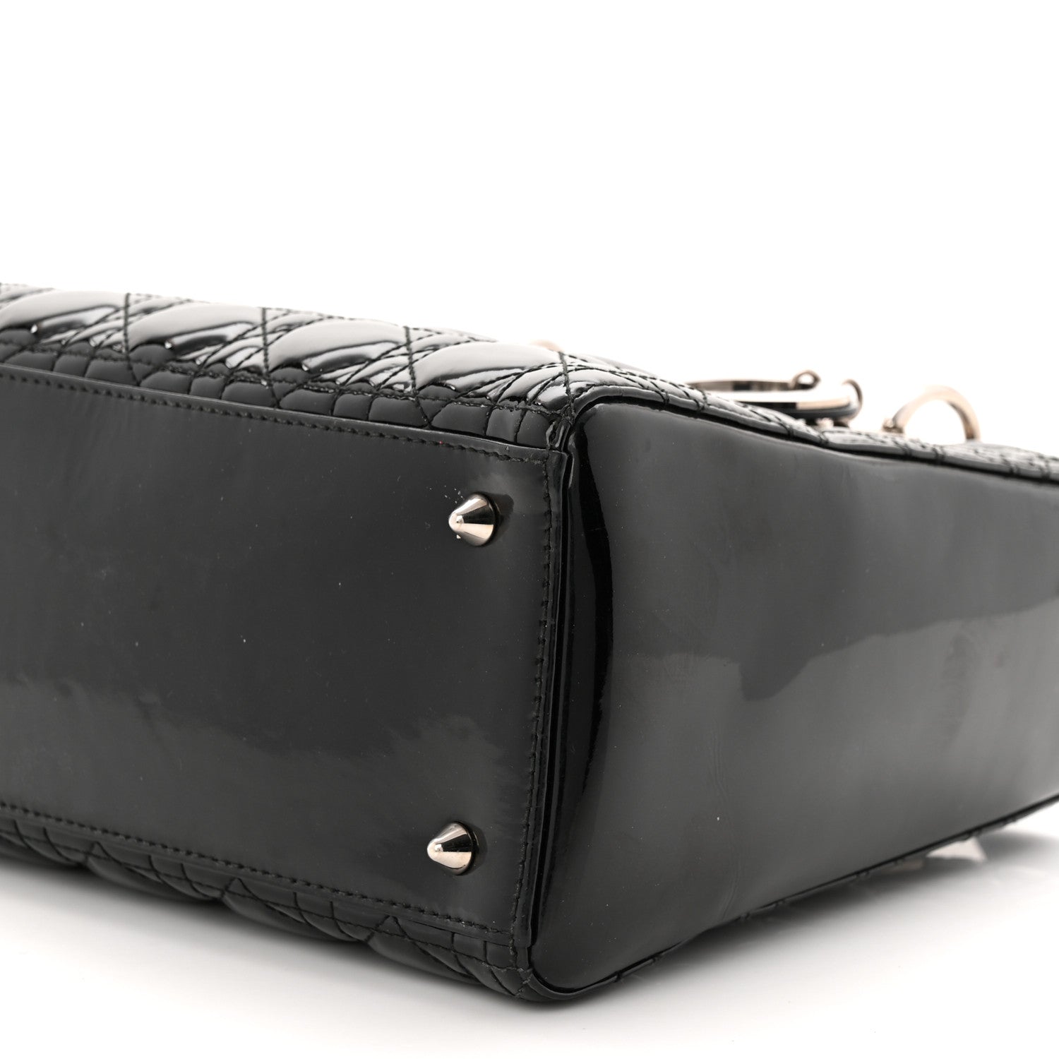 Patent Cannage Medium Lady Dior Black