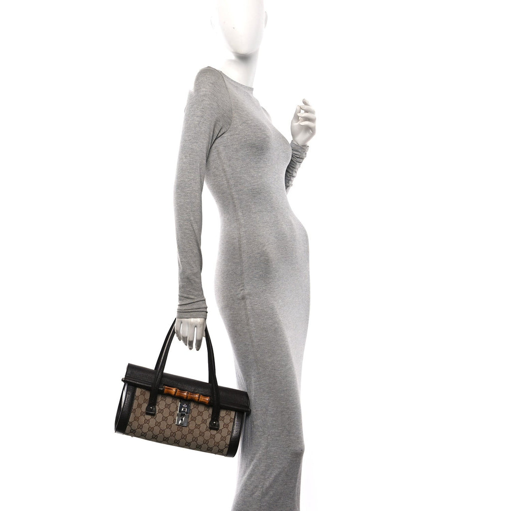 Monogram Bamboo Bullet Bag Dark Brown