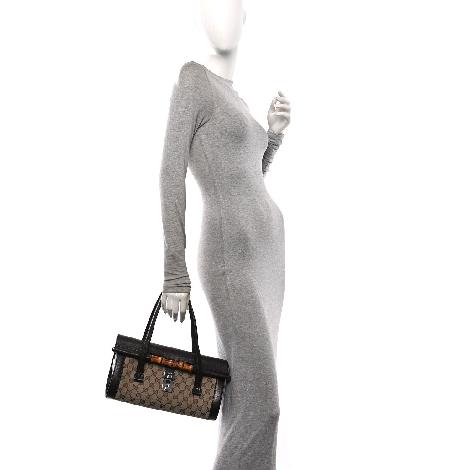 Monogram Bamboo Bullet Bag Dark Brown