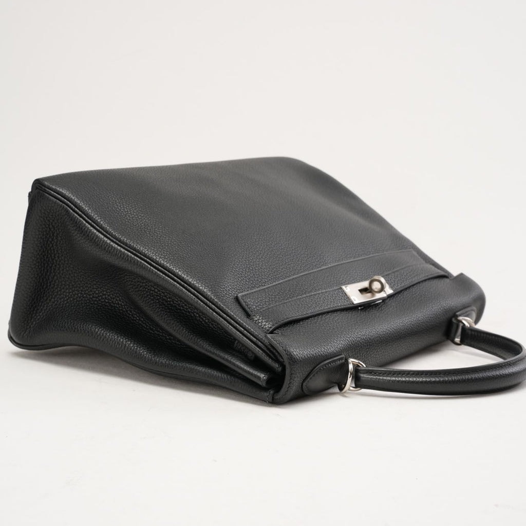 Hermes Vintage Sellier Kelly 32 Togo Black 2004