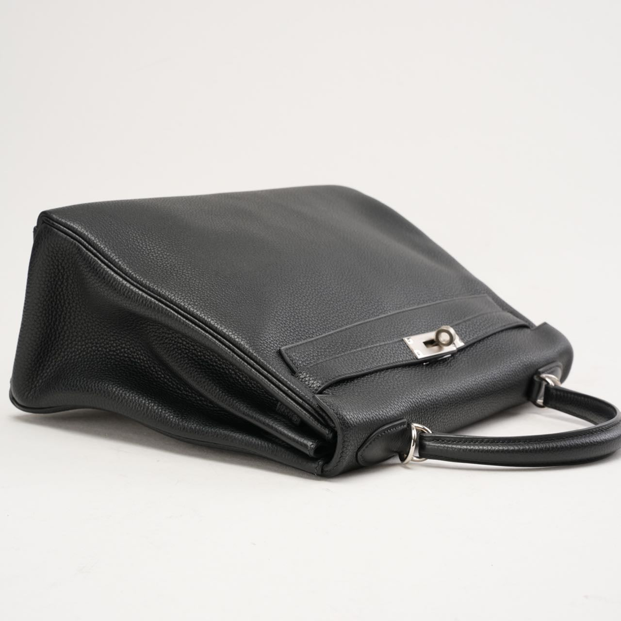 Hermes Vintage Sellier Kelly 32 Togo Black 2004