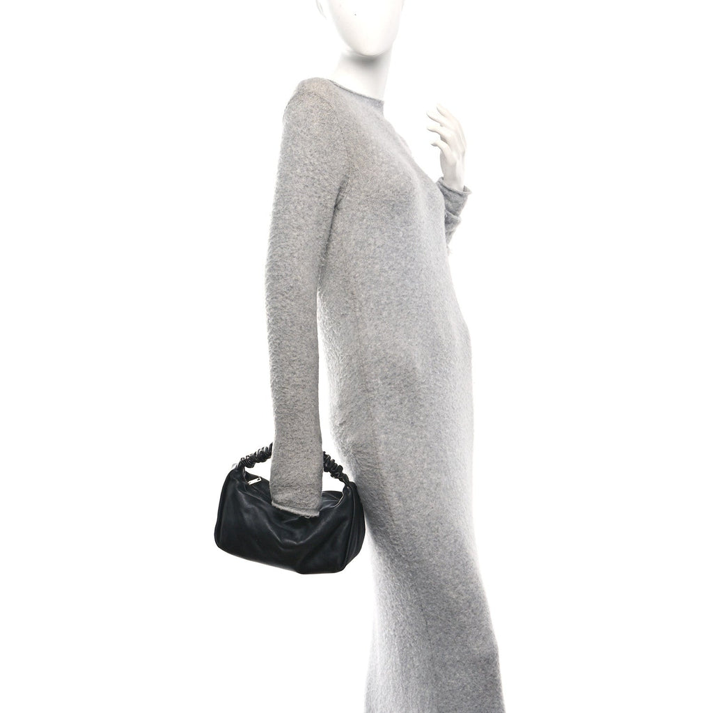 Lambskin Mini Scrunchie Bag Black