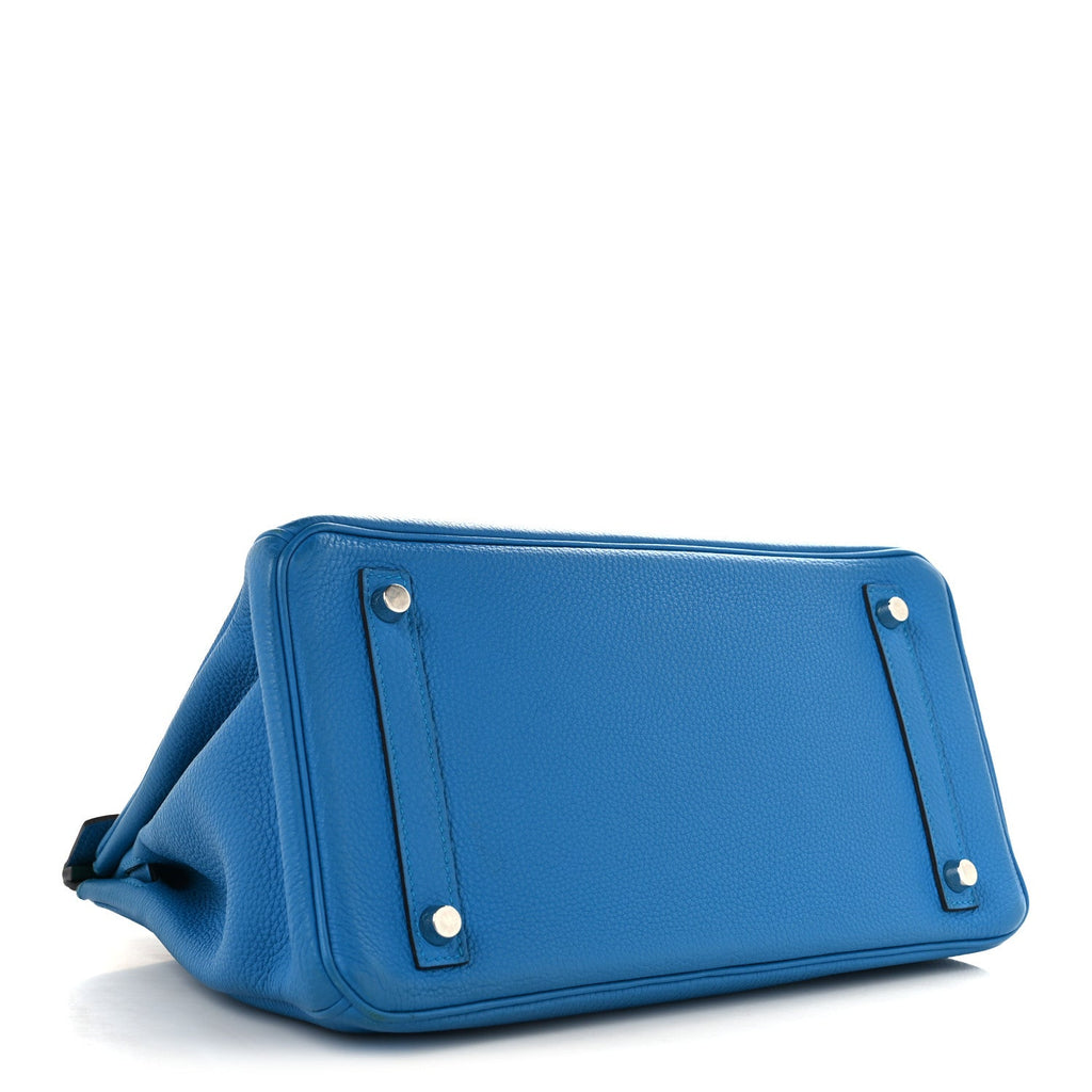 Togo Verso Birkin 30 Bleu Zanzibar Malachite