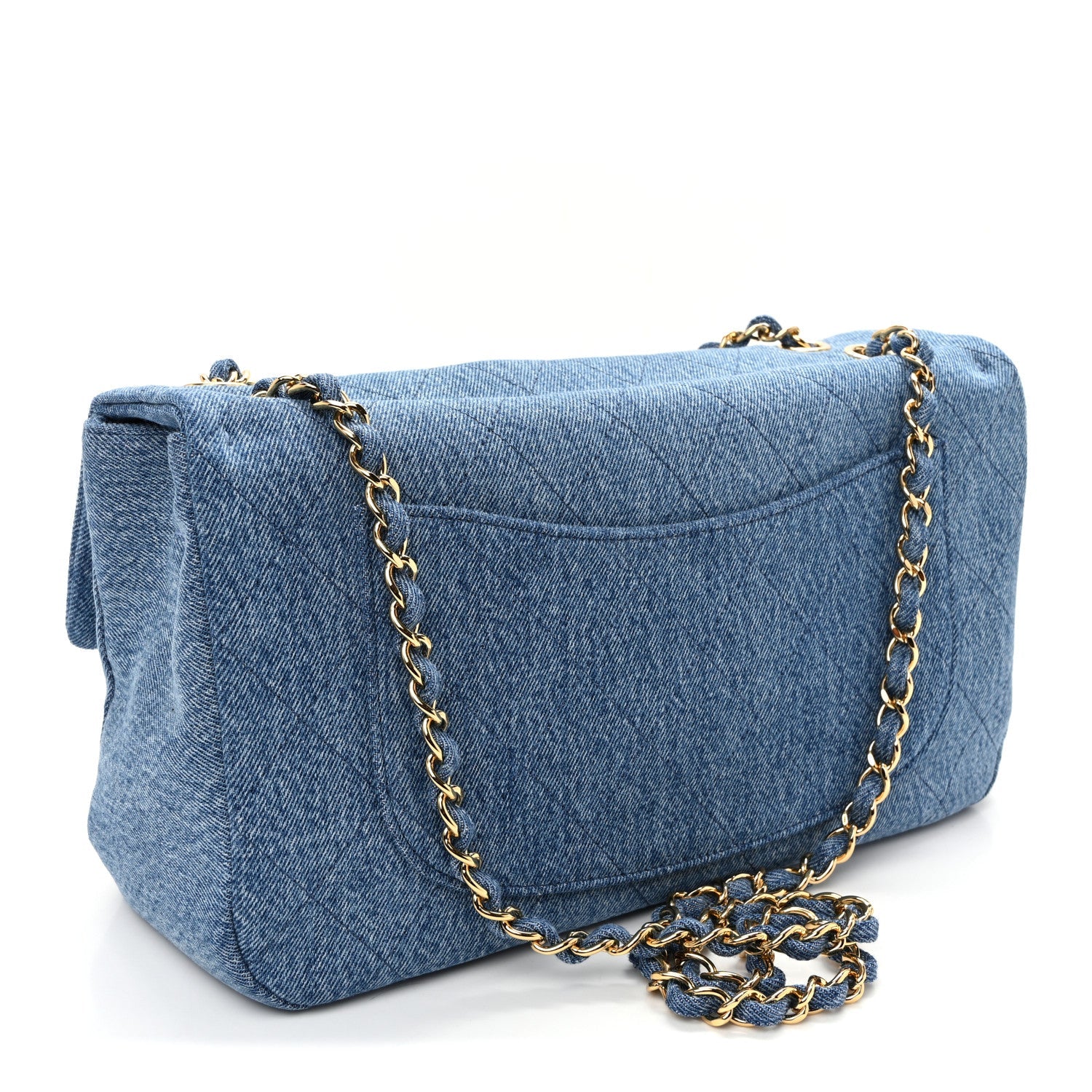 Denim Small Souplissimo Maxi Flap Blue