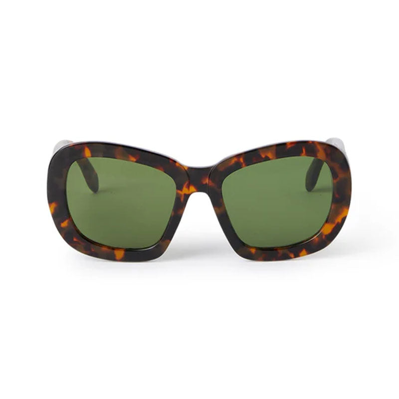 Palm Angels Sunglasses Butterfly Full Rim, White Havana Frame and Brown Gradient Lens PERI106MOON2485