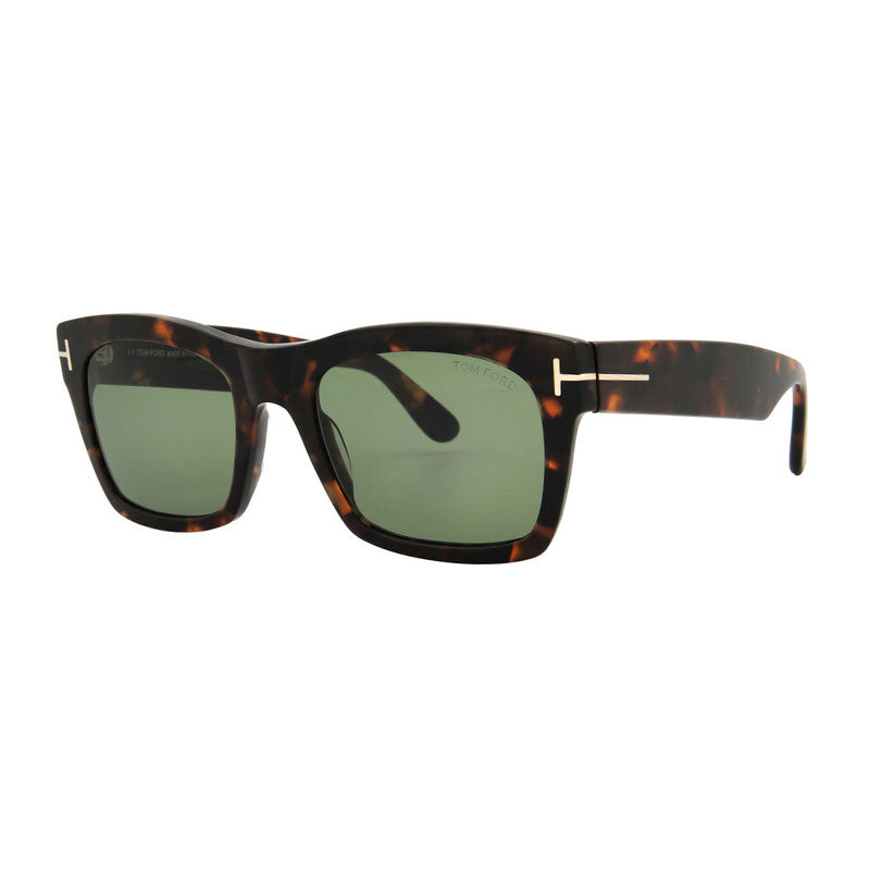 Tom Ford Sunglasses Square Full Rim, Dark Havana Frame and Green Lens FT106252Т