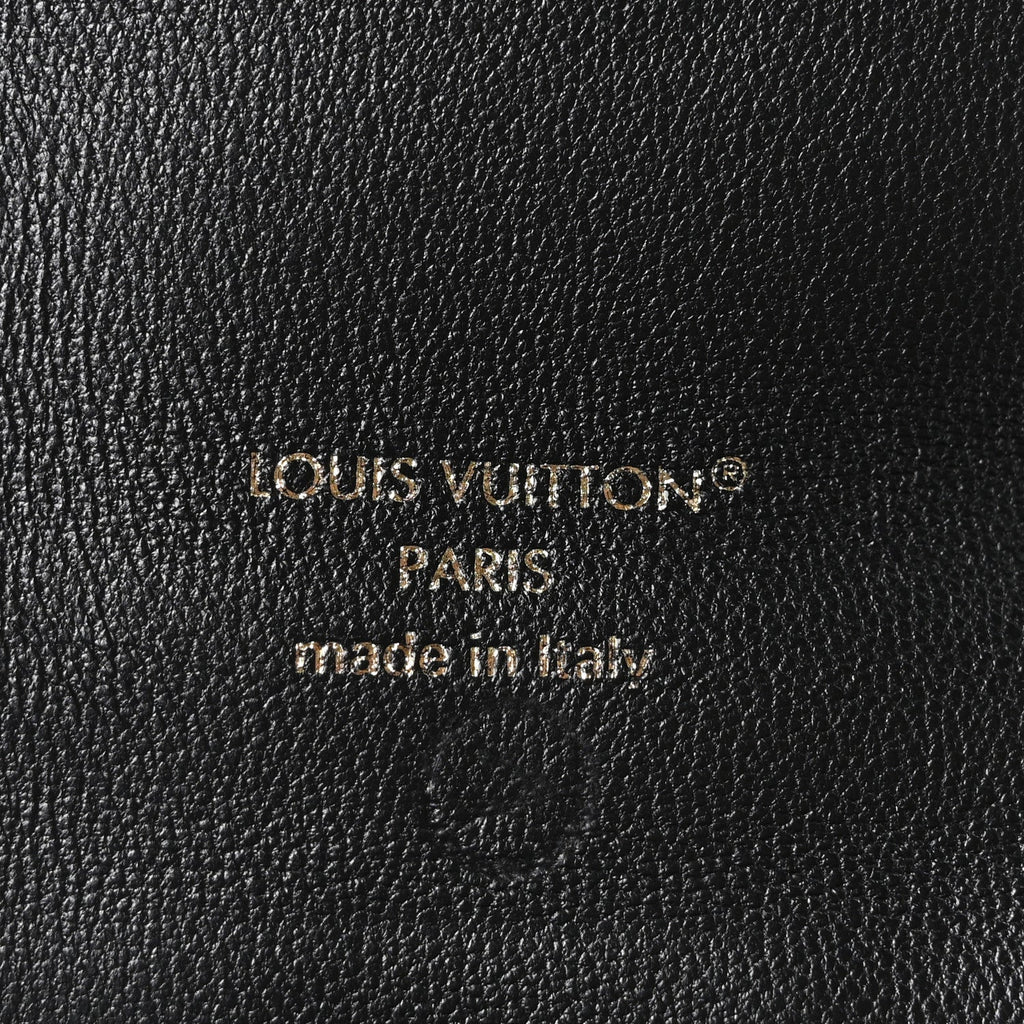 Lambskin Embossed Monogram Coussin PM Backpack Black