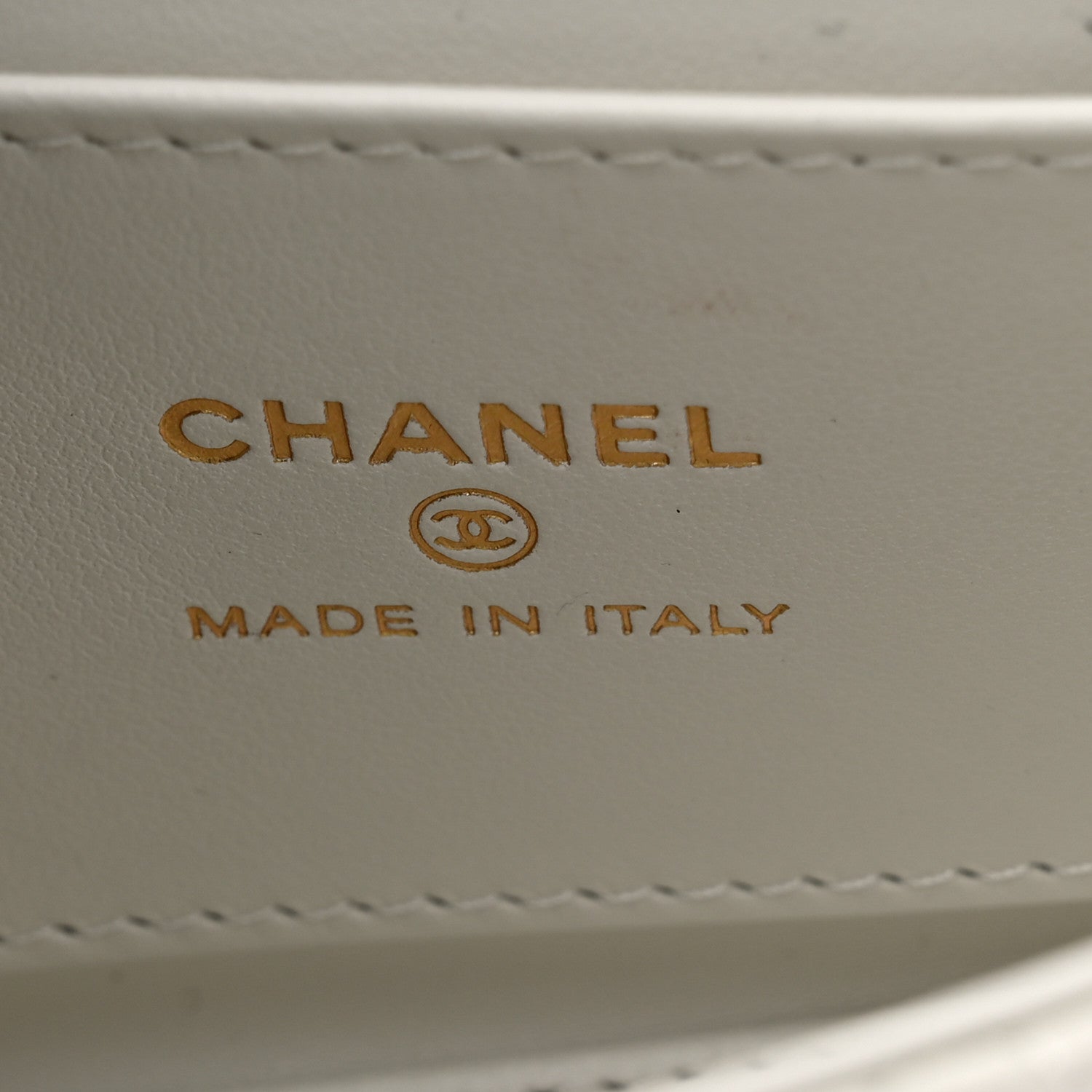 Shiny Aged Calfskin Quilted Mini Nano Kelly Shopper White