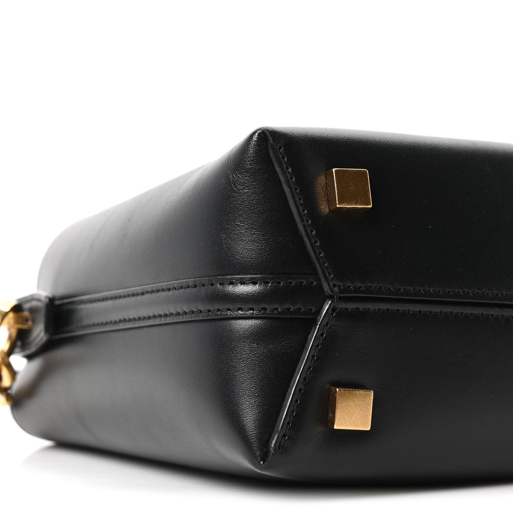 Shiny Calfskin Le 37 Mini Bucket Bag Black