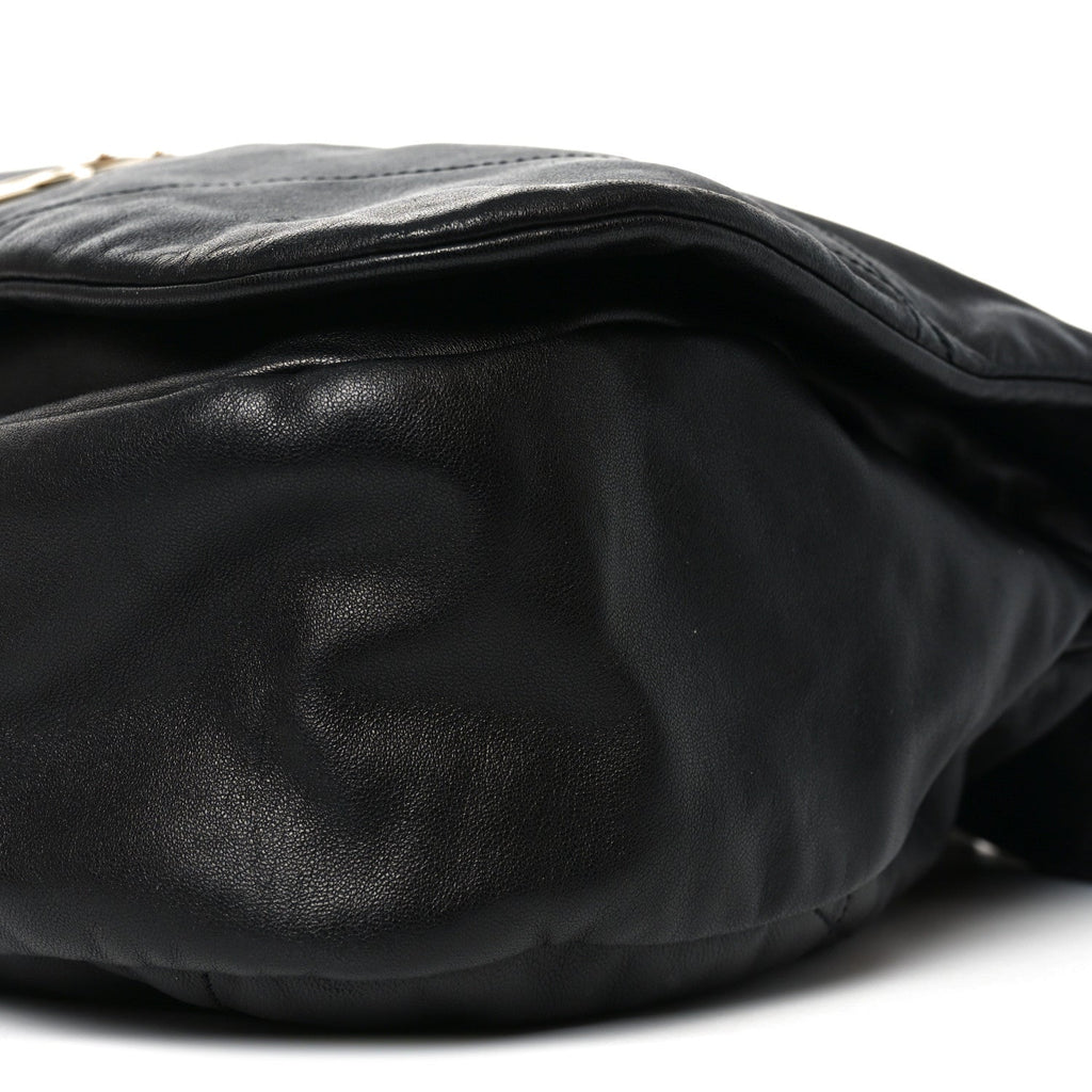 Lambskin Matelasse Monogram Large Jamie 4.3 Black