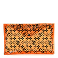 PVC Monogram Printed Envelope Pouch Orange