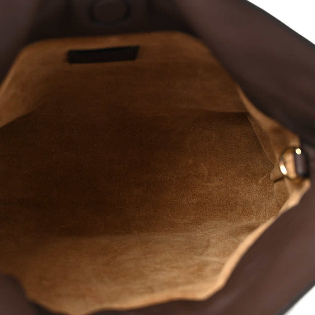 Calfskin Mini Flamenco Knot Bag Chocolate