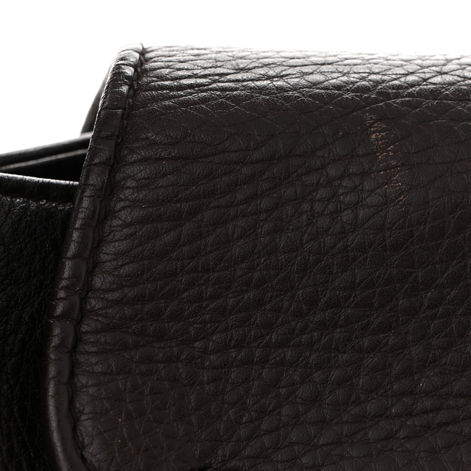 Pebbled Calfskin Medium 1973 Tote Dark Brown