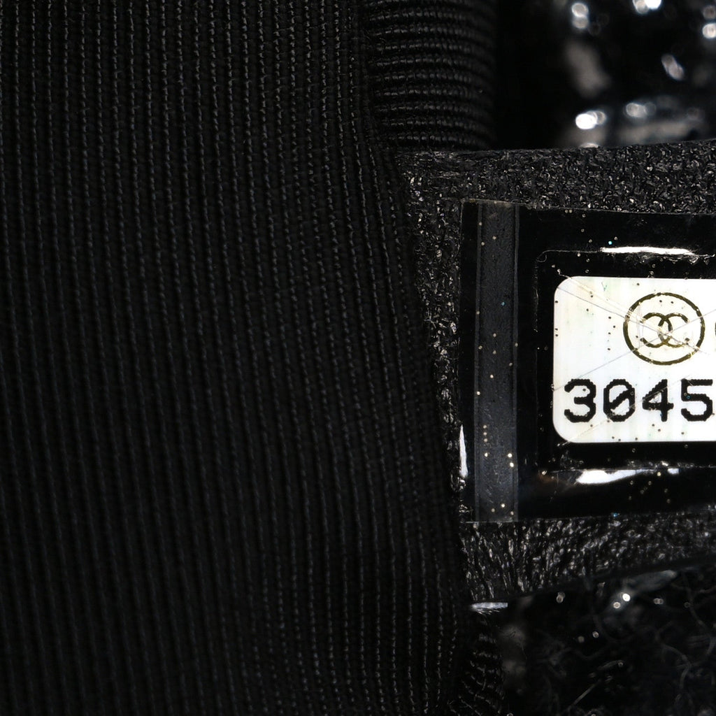 Tweed Quilted Large Chanel 19 Flap Black Silver Ecru
