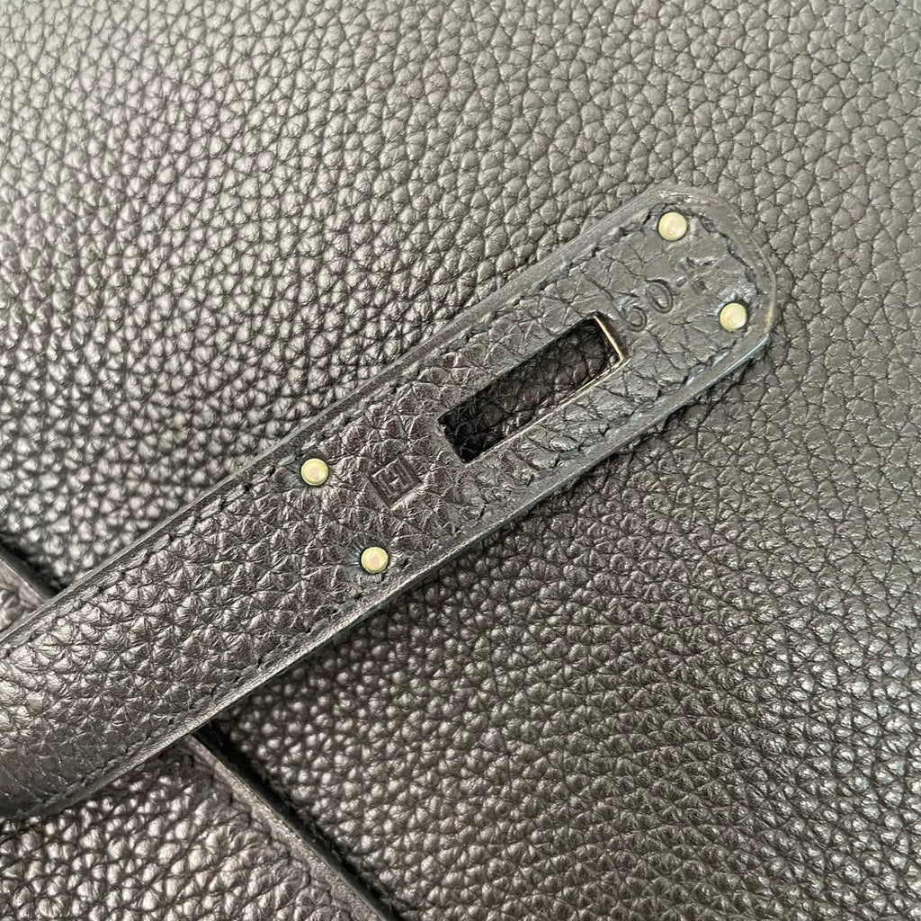 Hermes Vintage Sellier Kelly 32 Togo Black 2004