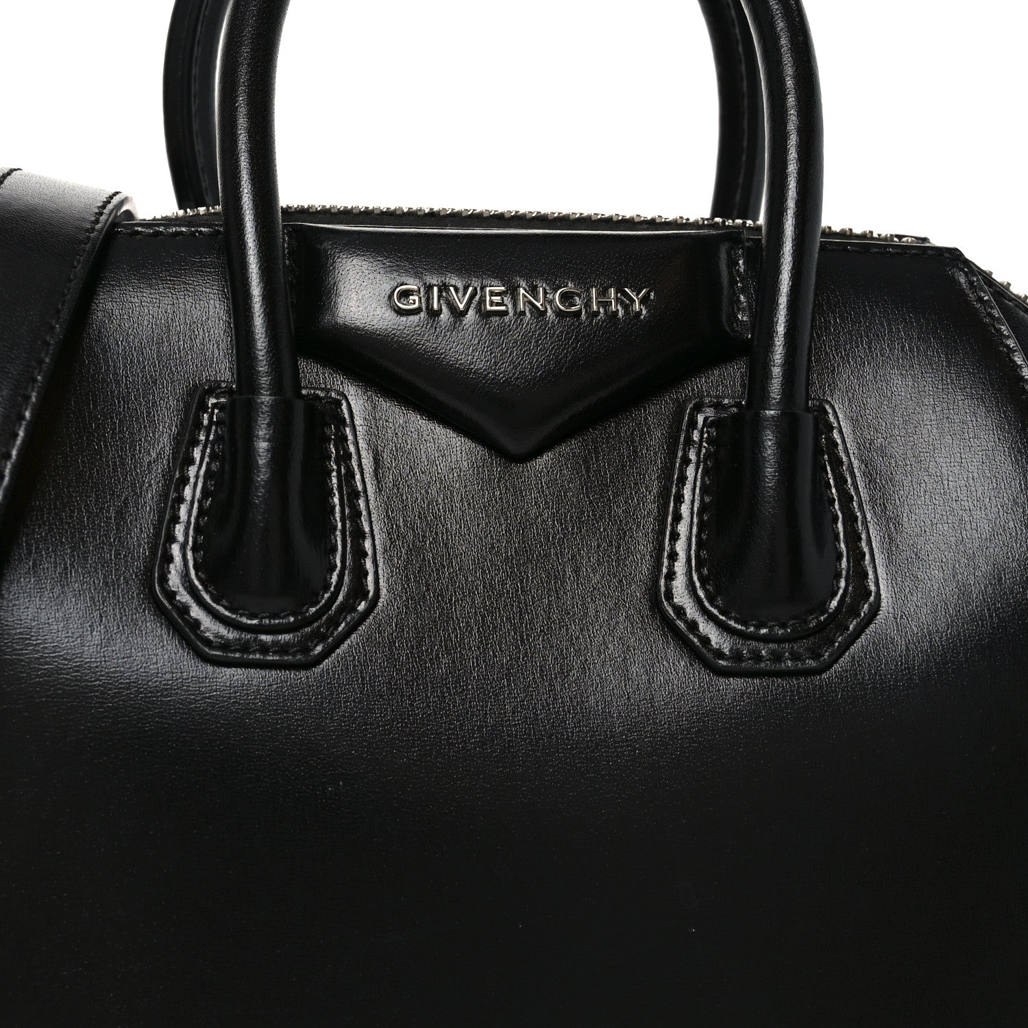Shiny Lord Calfskin Mini Antigona Black